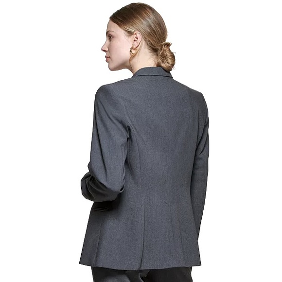 Calvin Klein One Button Blazer in Charcoal, Women’s Size 2 - Picture 6 of 16
